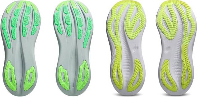 ゲルニンバス28と27のアウトソールの違い