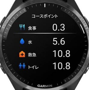 ガーミンのコースポイント表示